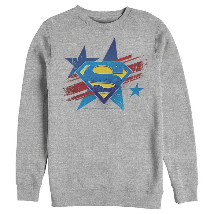 fifth sun Men's Superman Logo Patriotic Sweatshirt