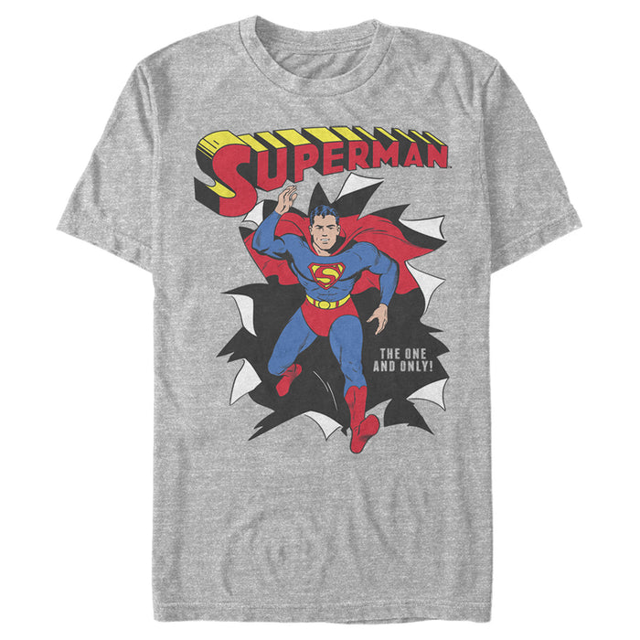 Fifth Sun Men's Superman Only One Hero Rip T-Shirt