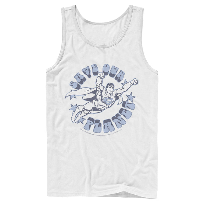fifth sun Men's Superman Save Our Planet Tank Top