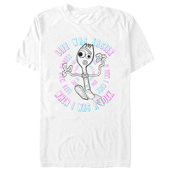 fifth sun Men's Toy Story Forky Stay Weird T-Shirt