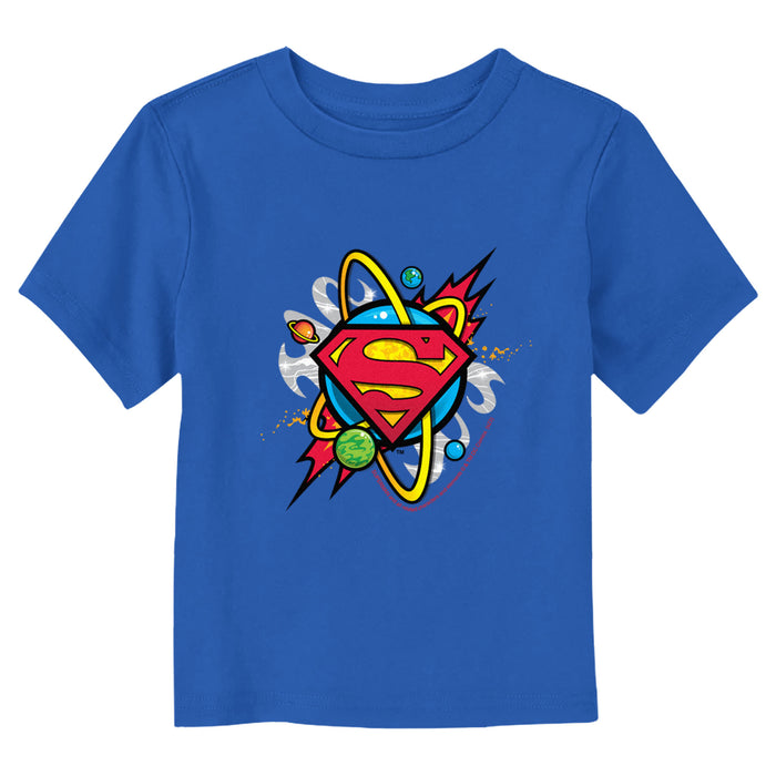 fifth sun Toddler's Superman Planet Logo T-Shirt