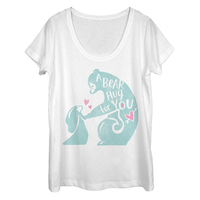 fifth sun Women's Brave Bear Hug Scoop Neck