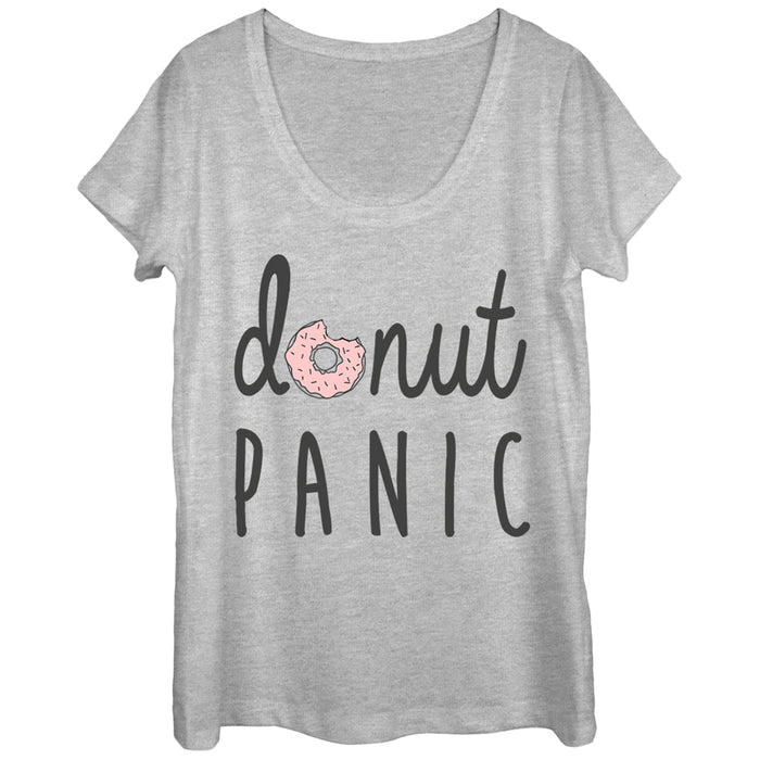 fifth sun Women's CHIN UP Donut Panic Scoop Neck