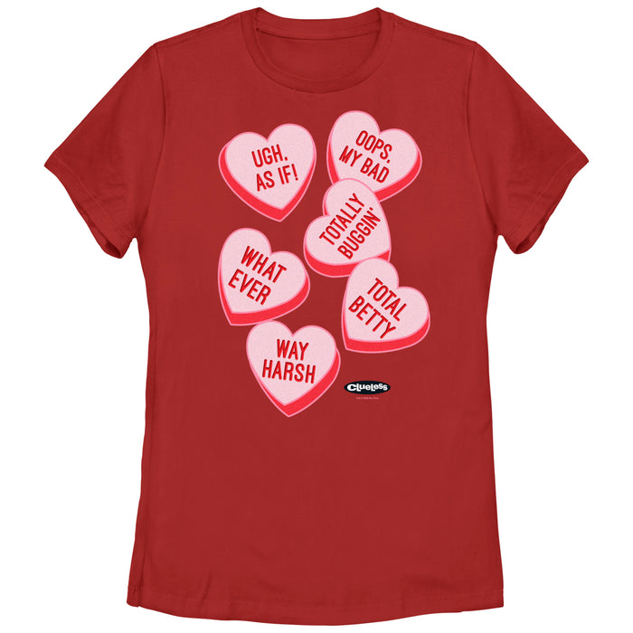 fifth sun Women's Clueless Candy Hearts T-Shirt