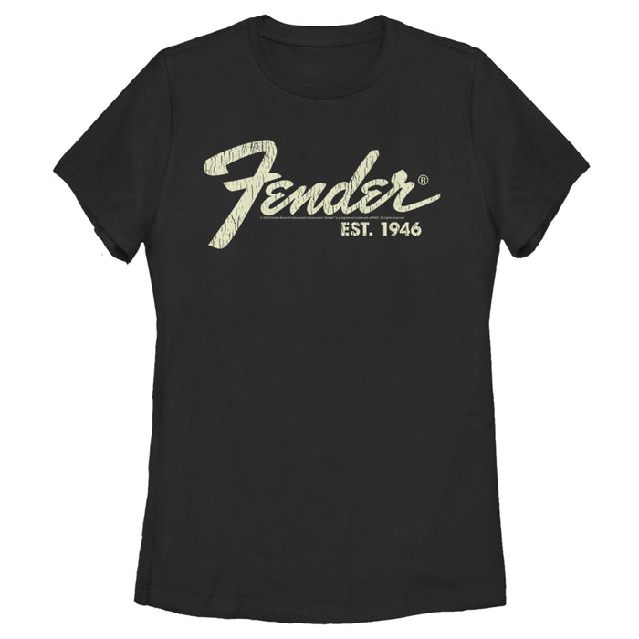 fifth sun Women's Fender Distressed Logo T-Shirt