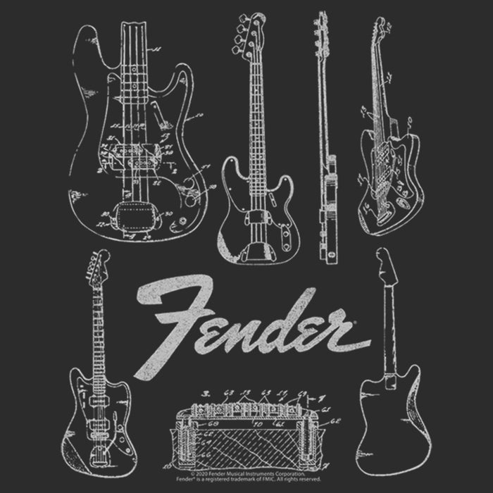 Fifth Sun Women's Fender Guitar Chart T-Shirt