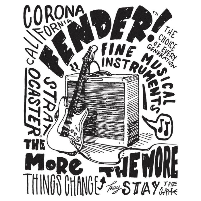 Fifth Sun Women's Fender Sketch Poster T-Shirt