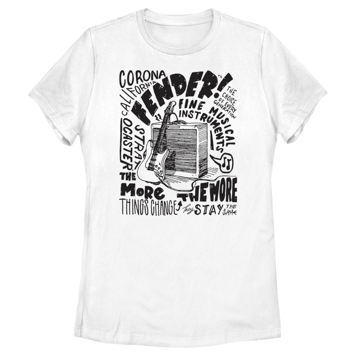 fifth sun Women's Fender Sketch Poster T-Shirt
