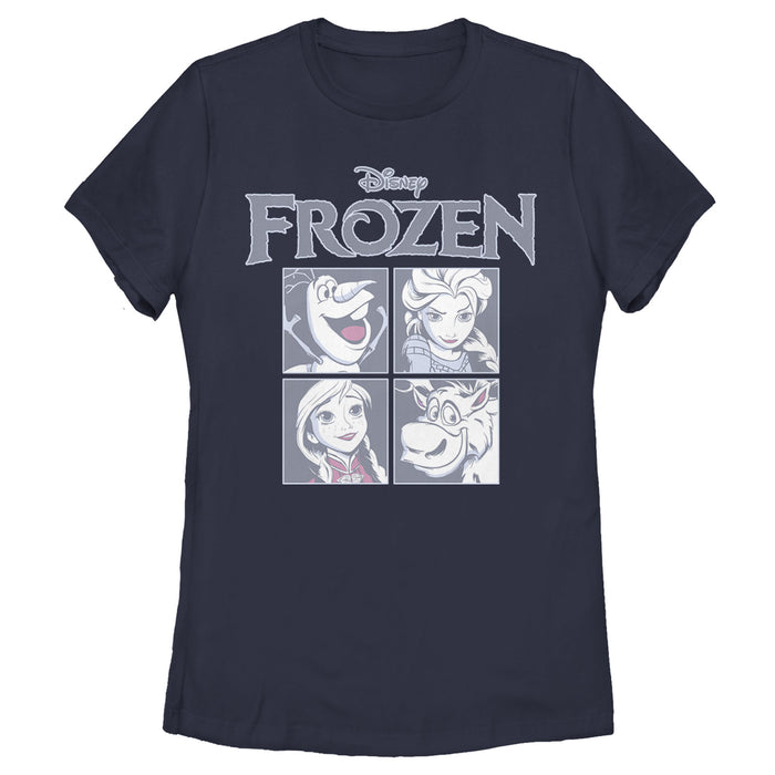 Fifth Sun Women's Frozen Character Squares T-Shirt