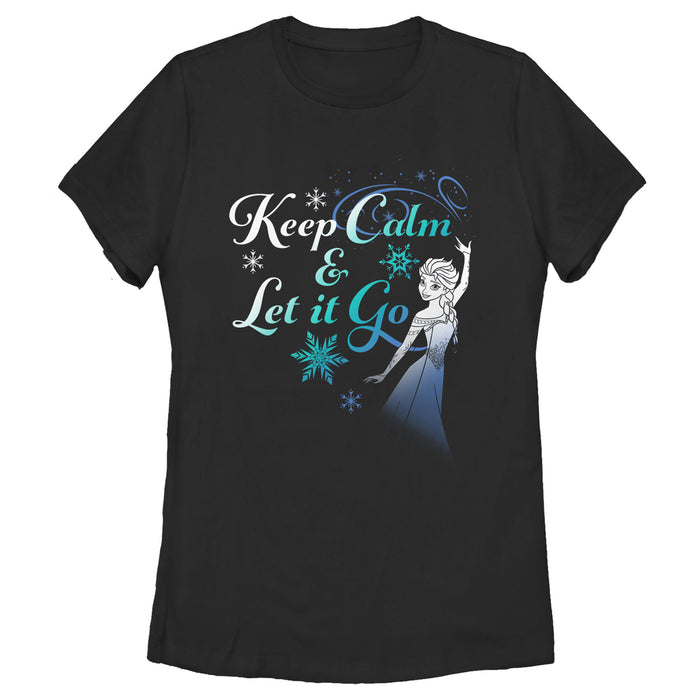 fifth sun Women's Frozen Elsa Keep Calm T-Shirt