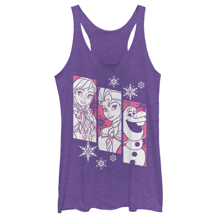 fifth sun Women's Frozen Trio Racerback Tank Top