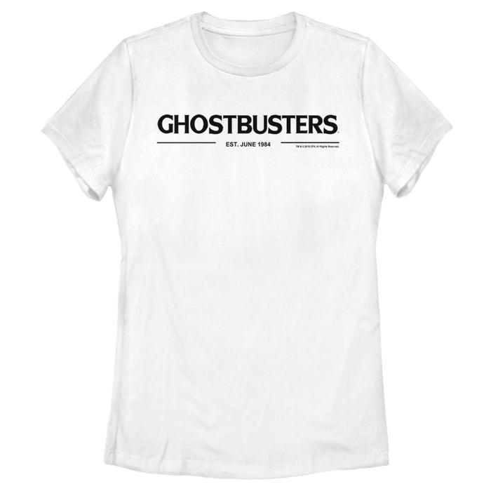 fifth sun Women's Ghostbusters Black Logo T-Shirt