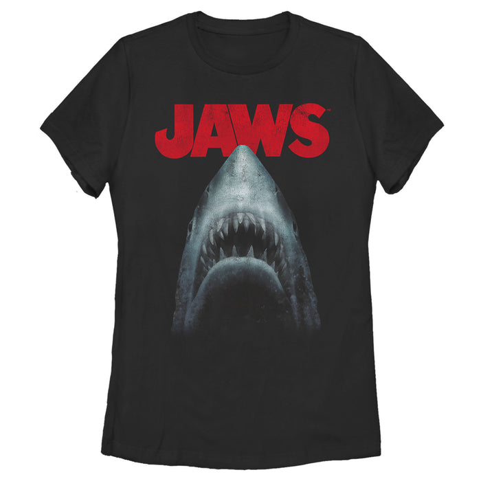fifth sun Women's Jaws Shark Teeth Poster T-Shirt