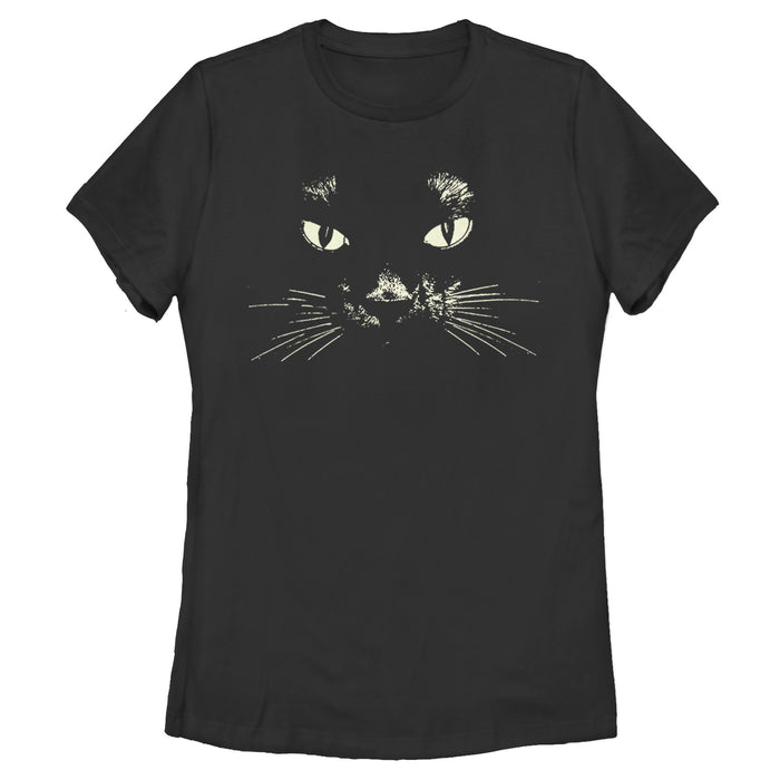 fifth sun Women's Lost Gods Black Cat Face T-Shirt