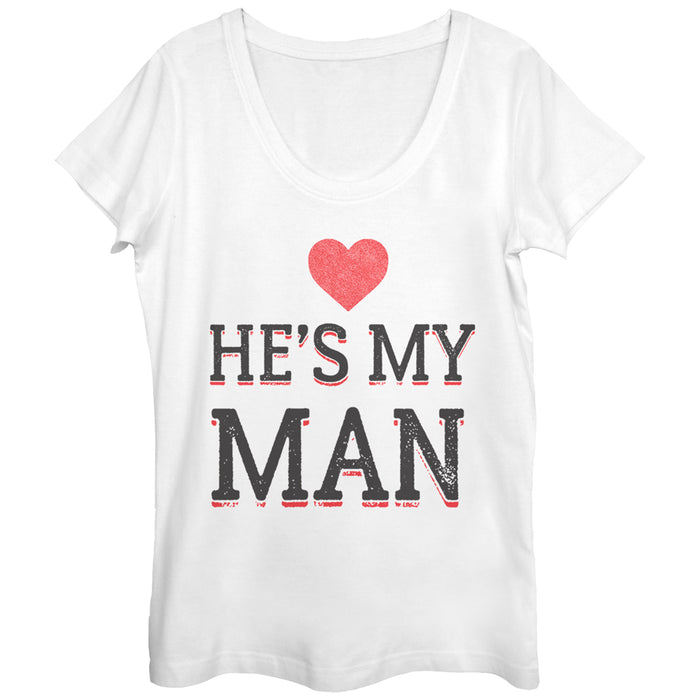 fifth sun Women's Lost Gods He's My Man Scoop Neck