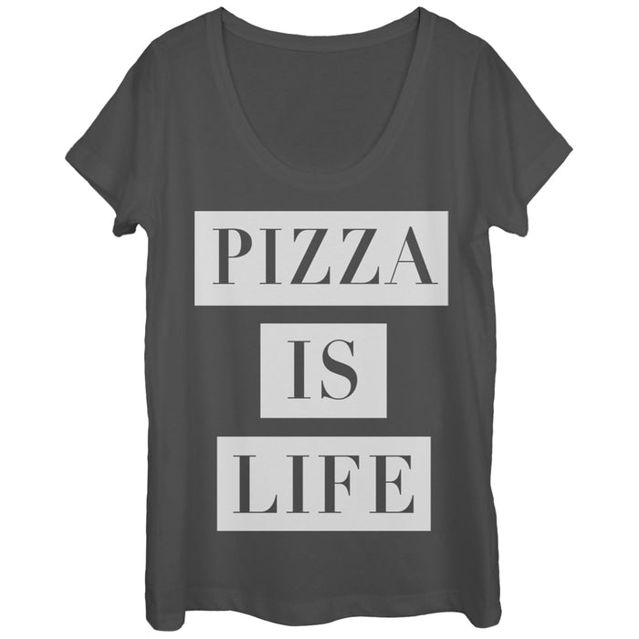 fifth sun Women's Lost Gods Pizza Life Scoop Neck