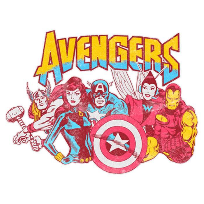 Fifth Sun Women's Marvel Distressed Team T-Shirt