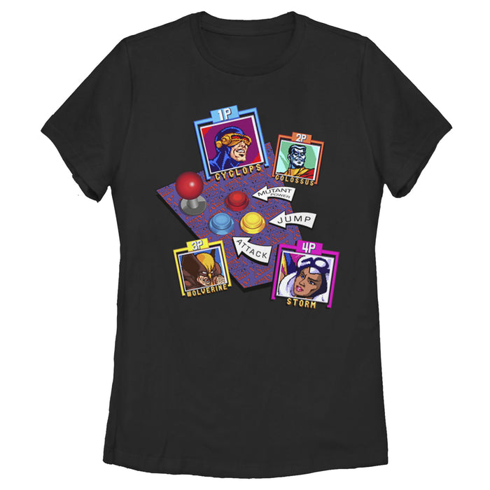fifth sun Women's Marvel X-Men Arcade Game T-Shirt
