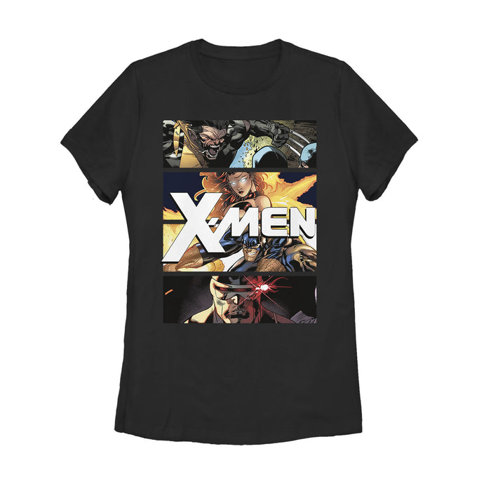 fifth sun Women's Marvel X-Men Team Panels T-Shirt