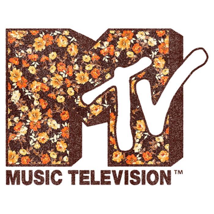 Fifth Sun Women's MTV Floral Fall Logo T-Shirt