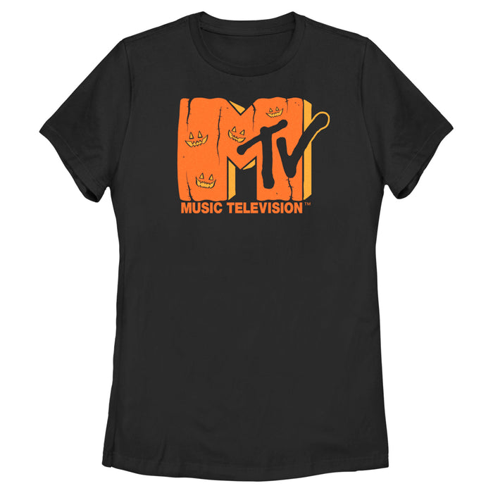 fifth sun Women's MTV Jack-o'-lantern Logo T-Shirt