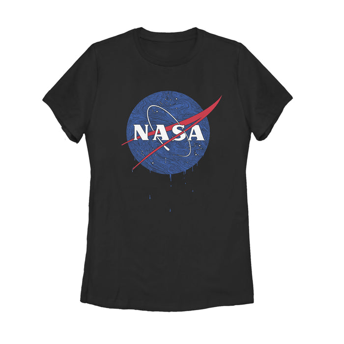 fifth sun Women's NASA Galactic Swirl Logo T-Shirt