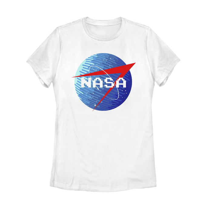 fifth sun Women's NASA Retro Pixel Logo T-Shirt