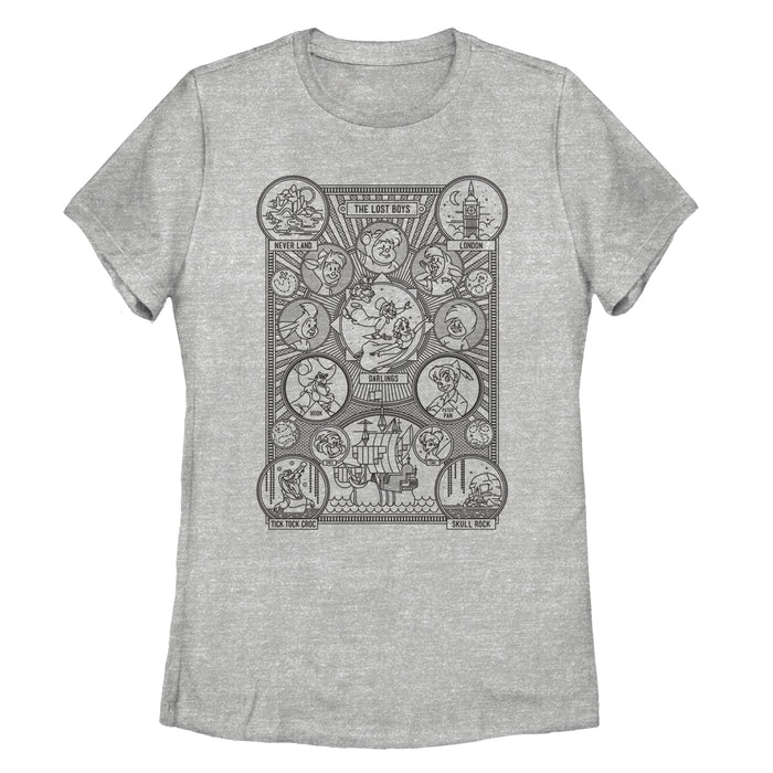 fifth sun Women's Peter Pan Character Map T-Shirt