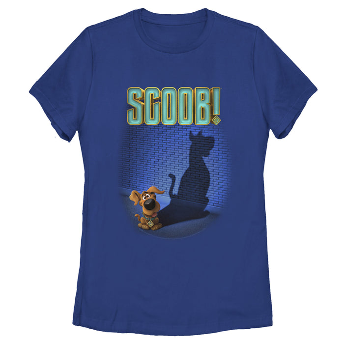 fifth sun Women's Scooby Doo Dog Shadow T-Shirt