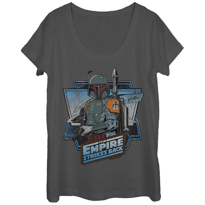fifth sun Women's Star Wars Boba Fett Scoop Neck