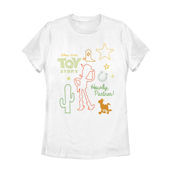 fifth sun Women's Toy Story Howdy Partner T-Shirt