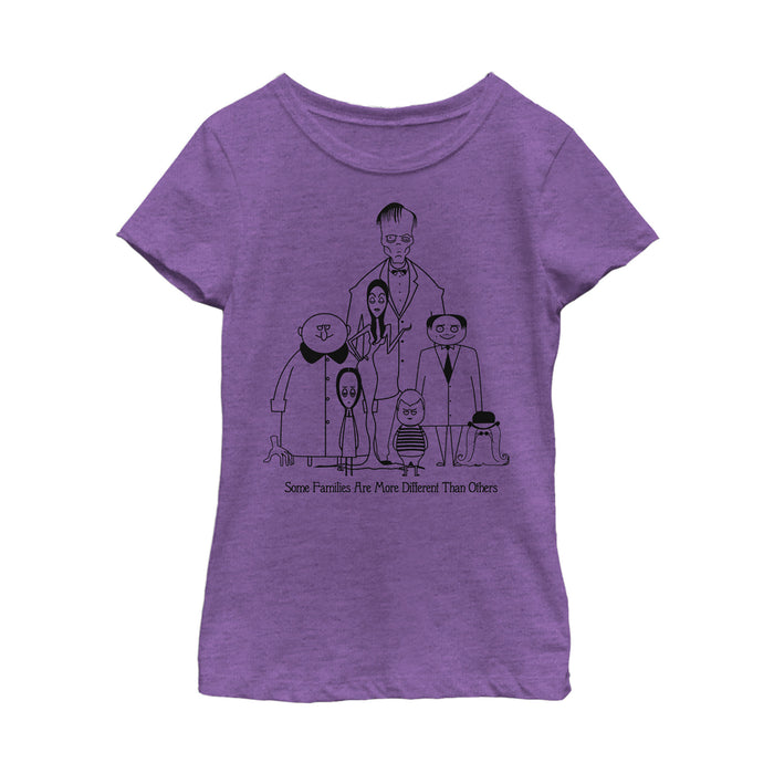 fifth sun Girl's Addams Family Different Kind of Family T-Shirt