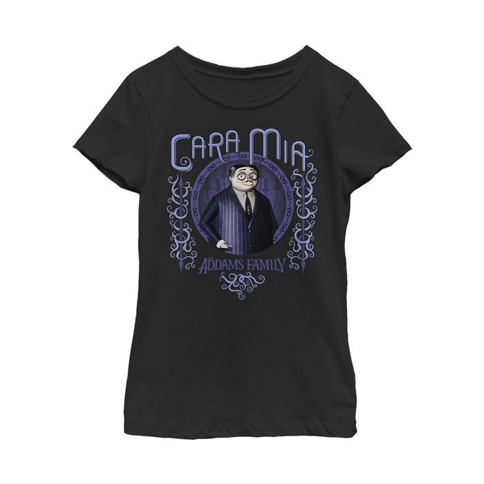 fifth sun Girl's Addams Family Gomez Cara Mia Portrait T-Shirt
