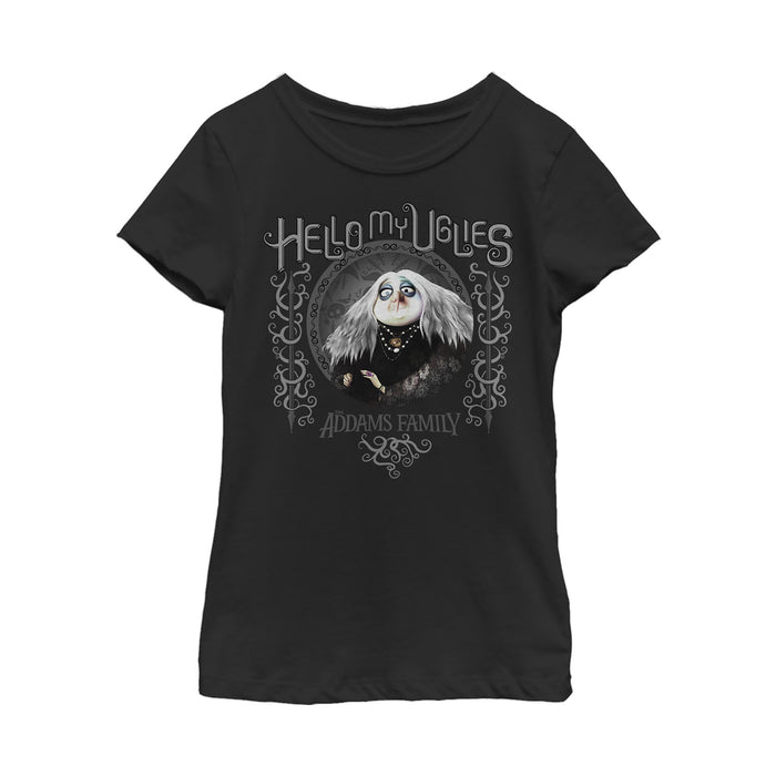 Fifth Sun Girl's Addams Family Grandmama Hello My Uglies T-Shirt