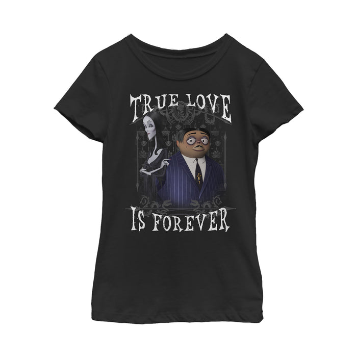 fifth sun Girl's Addams Family True Love is Forever T-Shirt