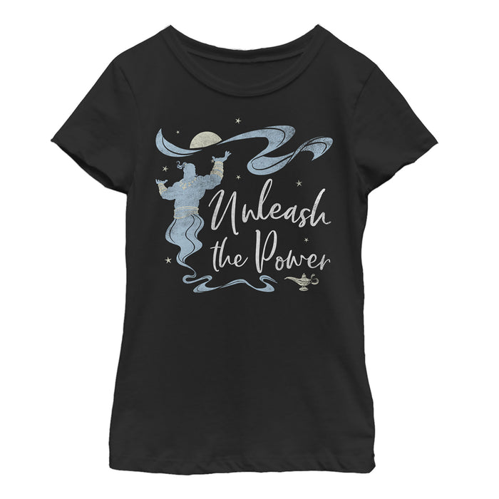 Fifth Sun Girl's Aladdin Genie Unleash The Power T-Shirt