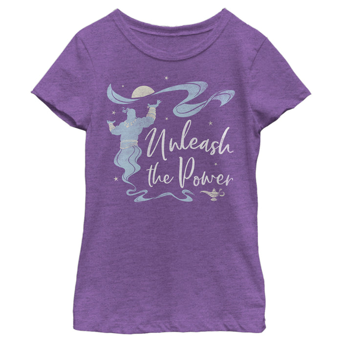fifth sun Girl's Aladdin Genie Unleash the Power T-Shirt