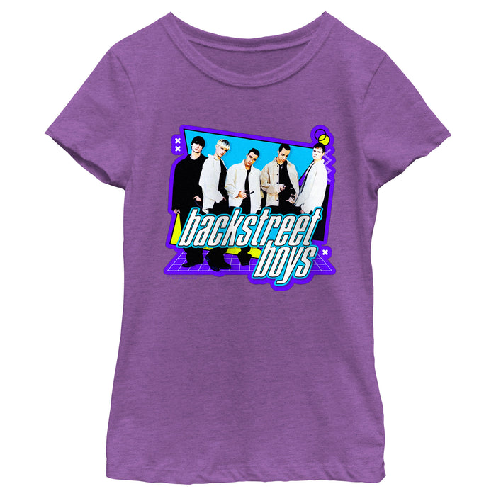 fifth sun Girl's Backstreet Boys Band 90s Pop Grid T-Shirt