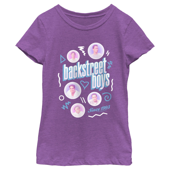 fifth sun Girl's Backstreet Boys Bubble Icons Doodle T-Shirt