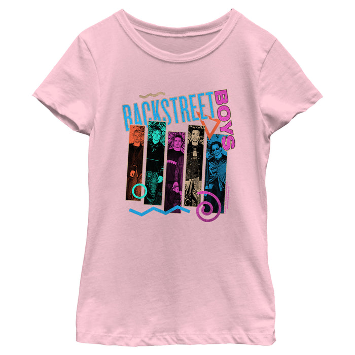 fifth sun Girl's Backstreet Boys Member Photo Stripes T-Shirt