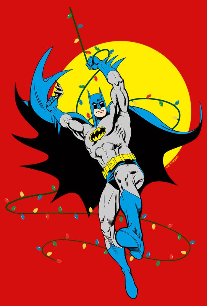 Fifth Sun Girl's Batman Christmas Light Swing T-Shirt
