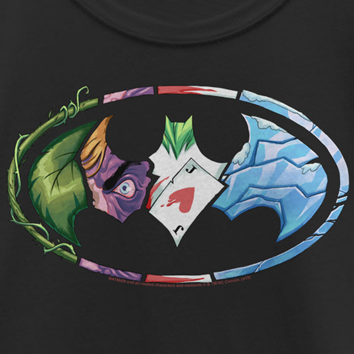 Fifth Sun Girl's Batman Classic Villains Logo T-Shirt