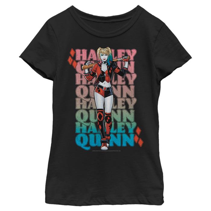 fifth sun Girl's Batman Harley Quinn Poster T-Shirt