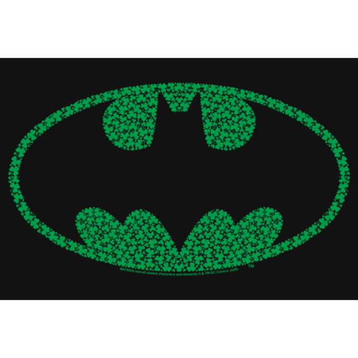 Fifth Sun Girl's Batman St. Patrick's Day Cloverfield Bat Logo T-Shirt