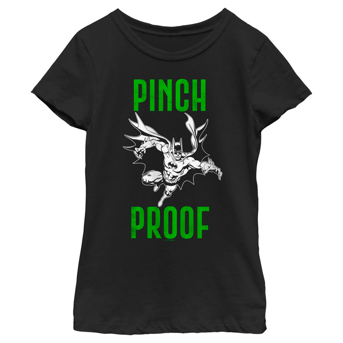 fifth sun Girl's Batman St. Patrick's Day Pinch Proof T-Shirt