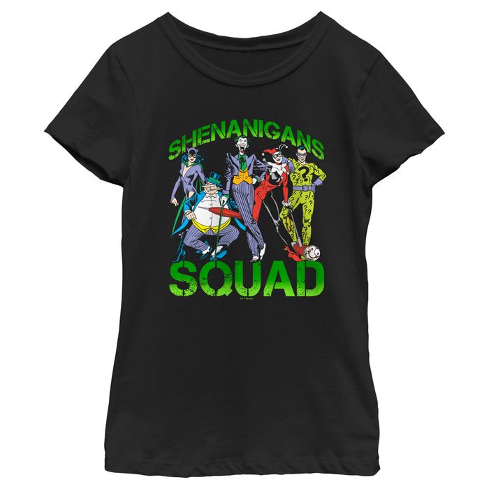 fifth sun Girl's Batman St. Patrick's Day Shenanigans Squad T-Shirt