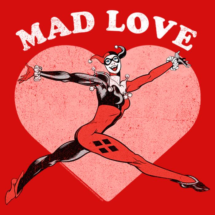 Fifth Sun Girl's Batman Valentine's Day Harley Quinn Mad Love T-Shirt