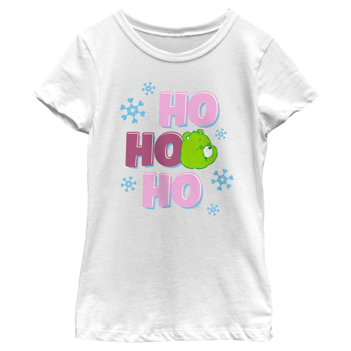 fifth sun Girl's Care Bears Good Luck Bear Ho Ho Ho T-Shirt