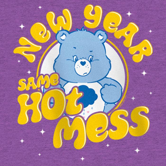 Fifth Sun Girl's Care Bears Grumpy Bear New Year Same Hot Mess T-Shirt