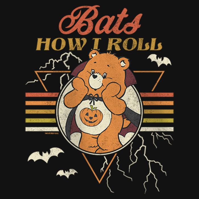 Fifth Sun Girl's Care Bears Halloween Trick-Or-Sweet Bear Bats How I Roll T-Shirt